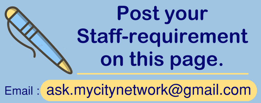 Send your staff-requirement to us for publishing it here and on Pune-job-page.